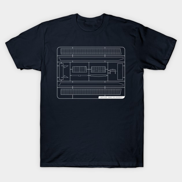 English Bay Barge Model Kit T-Shirt by Koyaanisqatsian